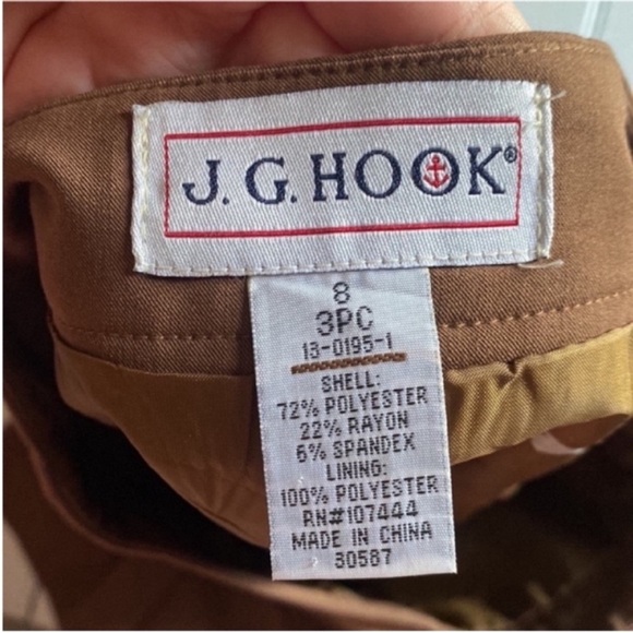 J.G. Hook Vintage Business Skirt Brown Size 8 - Picture 5 of 6